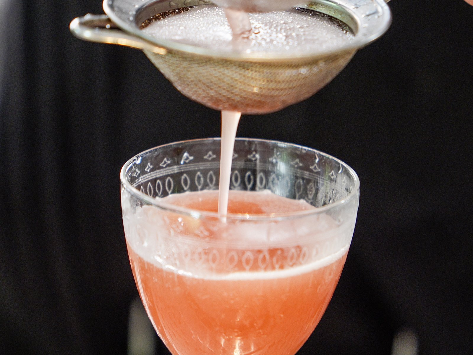 Double strain into the glass